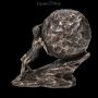 FS24824 Sissyphos Figur rollt Fels Berg hinauf - 360° Ansicht
