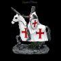 FS24857 Ritter Figur auf Pferd weiß - 360° presentation