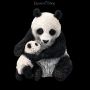 FS25134 Panda Figur Mutter mit Baby - 360° Ansicht