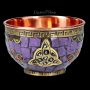 FS25577 Ritual Kupfer Schale mit Triquetra lila - 360° presentation