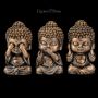 FS25688 Buddha Figuren Lustige Mönche Nichts Böses - 360° presentation