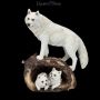 FS25793 Wolf Figur Schneewolf mit Jungen in Höhle - 360° Ansicht