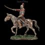 FS25815 Dschingis Khan Figur auf Pferd mit Säbel - 360° Ansicht