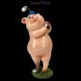 FS25948 Lustige Schweine Figur beim Golfen - 360° Ansicht