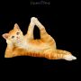 FS26071 Katzen Figur beim Yoga schlafender Vishnu - 360° presentation