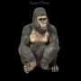 FS26168 Gorilla Figur sitzend bronzefarben - 360° Ansicht
