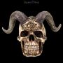 FS26190 Totenkopf Figur mit Hörnern Diablo Skull - 360° presentation