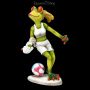 FS26545 Lustige Frosch Figur Fußballerin - 360° Ansicht