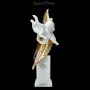 FS26625 Engel Figur Putte Amor vor goldener Feder - 360° Ansicht