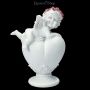 FS26628 Engel Figur Putte mit Rosenkranz auf Herz - 360° Ansicht