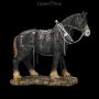FS26755 Pferde Figur Percheron Kaltblut mit Geschirr - 360° Ansicht