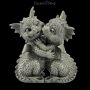 Gartenfigur Drache klein - Glücksdrache Loves - 360° Ansicht