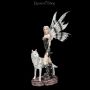 Elfenfigur - Elleth mit weißem Wolf - 360° Ansicht