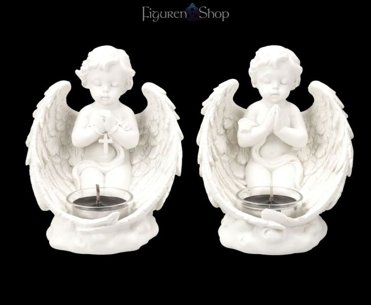 Engel Teelichthalter Set - Cherubim Whispers to Heaven