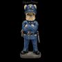 Hundefigur - Bulldogge als Polizist - 360° Ansicht