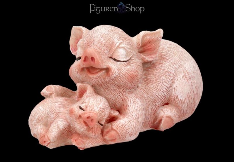 Mini Pig Figurine with Baby Pig - Snuggle