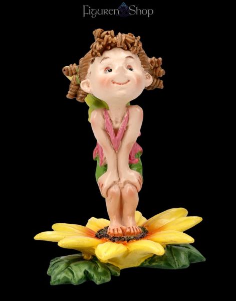 Feen Figur - Curly Fairy auf Sonnenblume