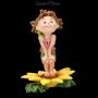 Feen Figur - Curly Fairy auf Sonnenblume - 360° Ansicht
