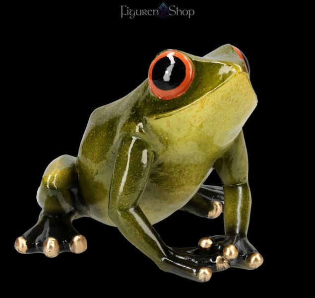 Froschfigur grün sitzend