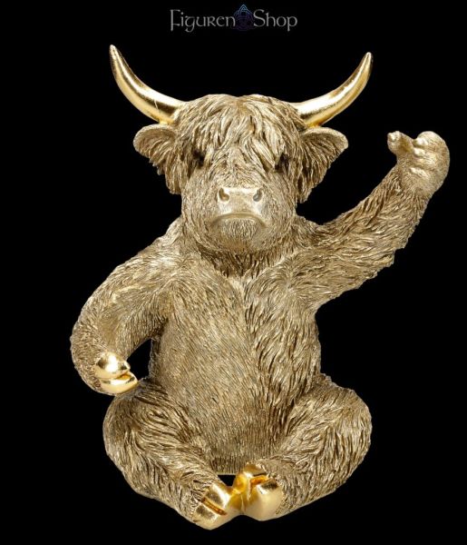 Highland Cow Wine Bottle Holder – Gold-coloured