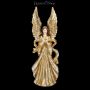 Engelfigur mit Buch - goldfarben - 360° Ansicht