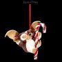 Gremlins Christbaumschmuck - Gizmo an Zuckerstange - 360° Ansicht