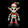 Skeleton Christmas Elf Figurine – Jingles - 360° View