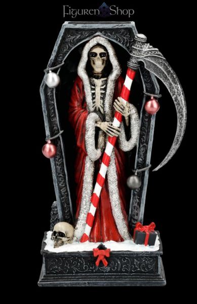 Sensenmann Weihnachtsfigur im Sarg - Merry Cryptmas