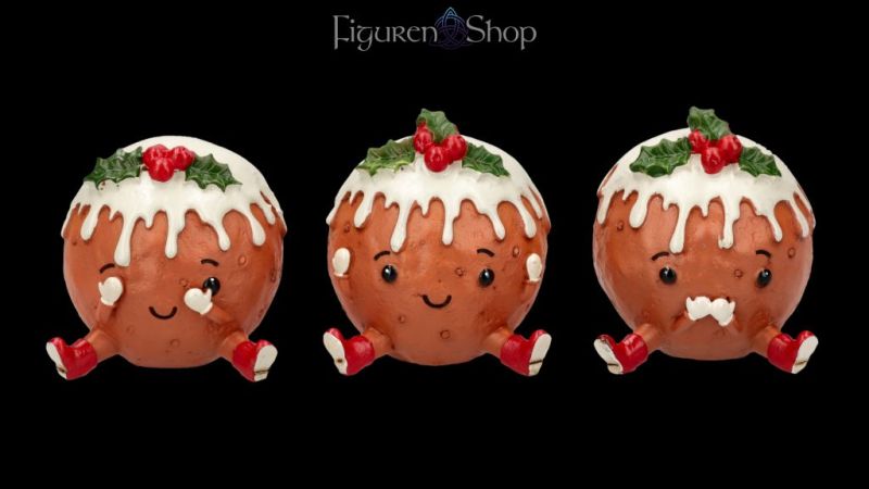 Christmas Pudding Figuren 3er Set - Drei weise Puddings