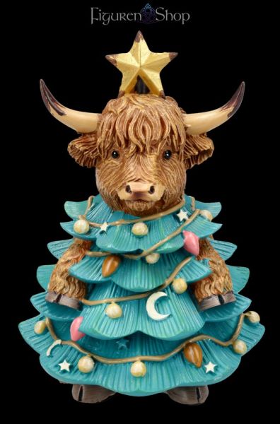 Highland Cow Weihnachtsbaum-Figur - Winter