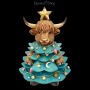 Highland Cow Weihnachtsbaum-Figur - Winter - 360° Ansicht