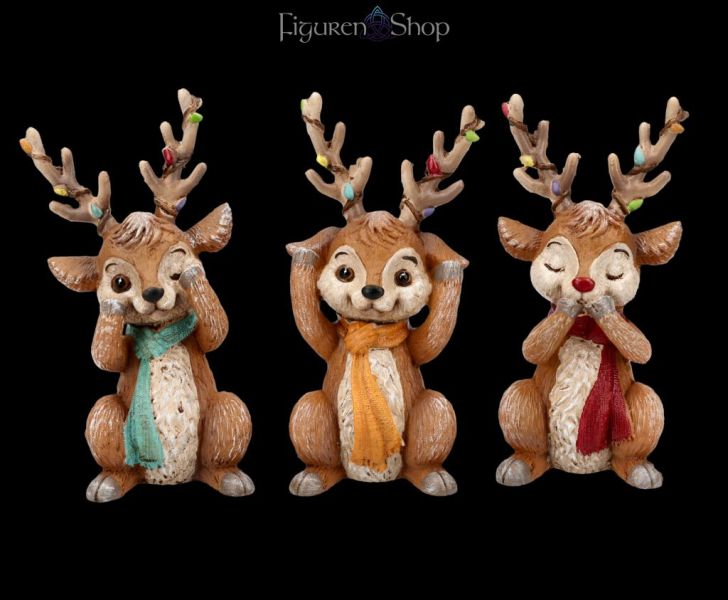Rentier-Figuren 3er Set - Drei weise Rentiere