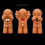 Lebkuchen-Figuren 3er Set - Drei weise Lebkuchenmänner - 360° Ansicht