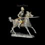 KS362 Ritter auf Pferd mit Lanze - 360° Ansicht