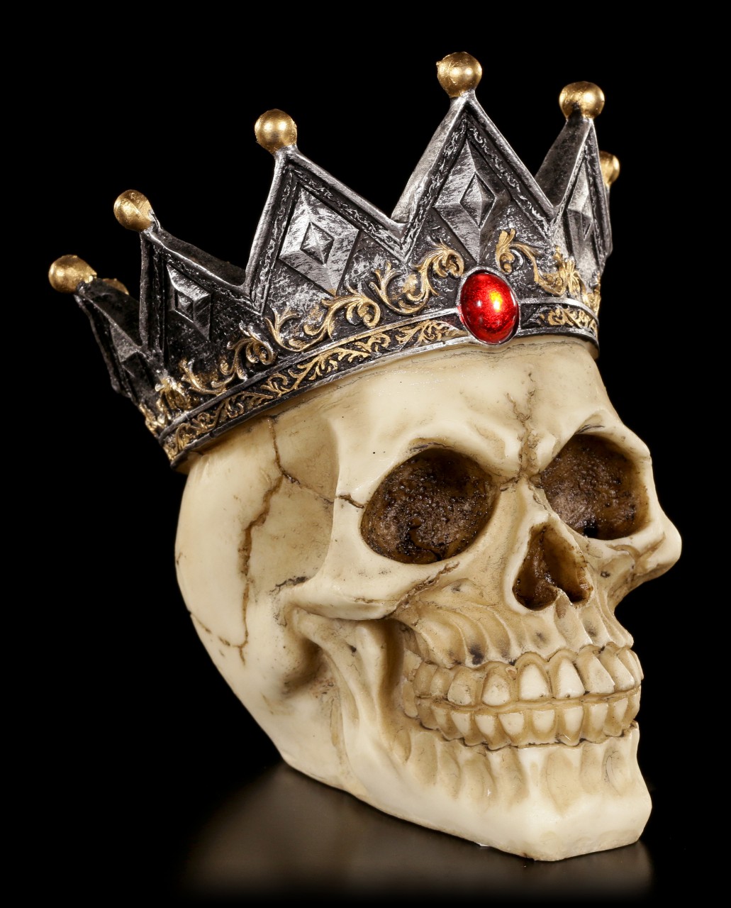 Totenkopf mit Krone 
