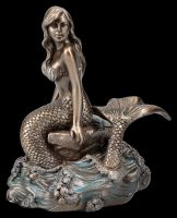 Mermaid Figurine - Unda sitting on Rock