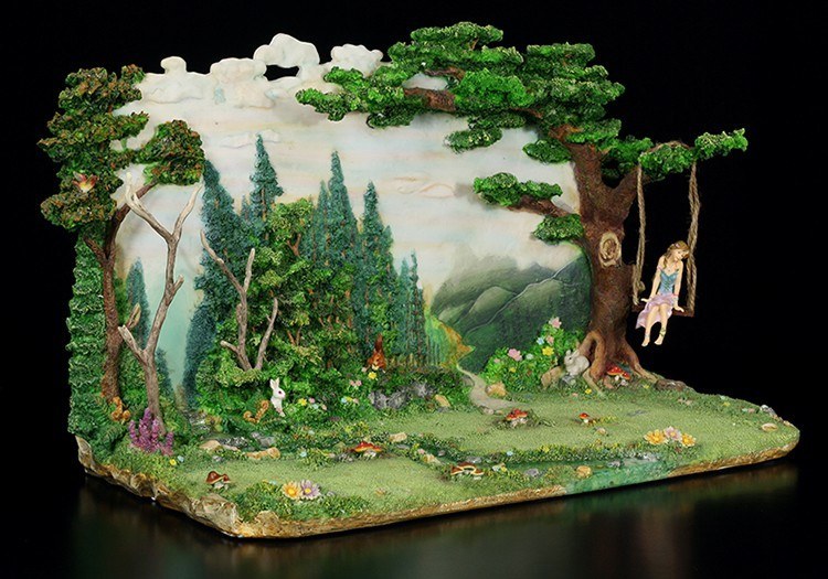 Faerie Glen Diorama mit Elfen Figur