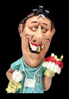 Funny Job Figur - Zahnarzt mit Goldzahn und Gebiss