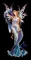 Large Fairy Figurine with Sea Dragon