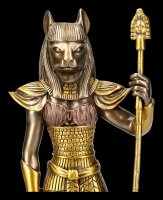 Egyptian Warrior Figurine - Bastet - bronzed