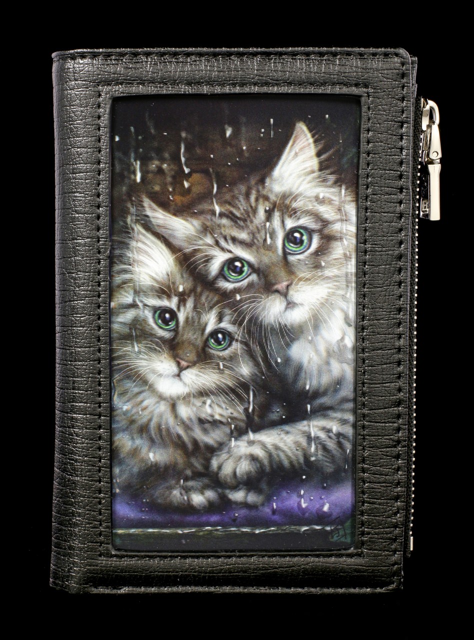 Wallet with 3D Cats - Longing
