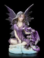 Ice Fairy Figurine - Fredda with little Dragon