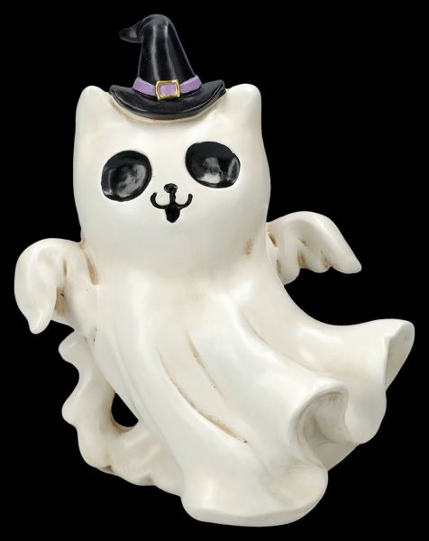 Cat Figurine in Ghost Costume - Spookitty