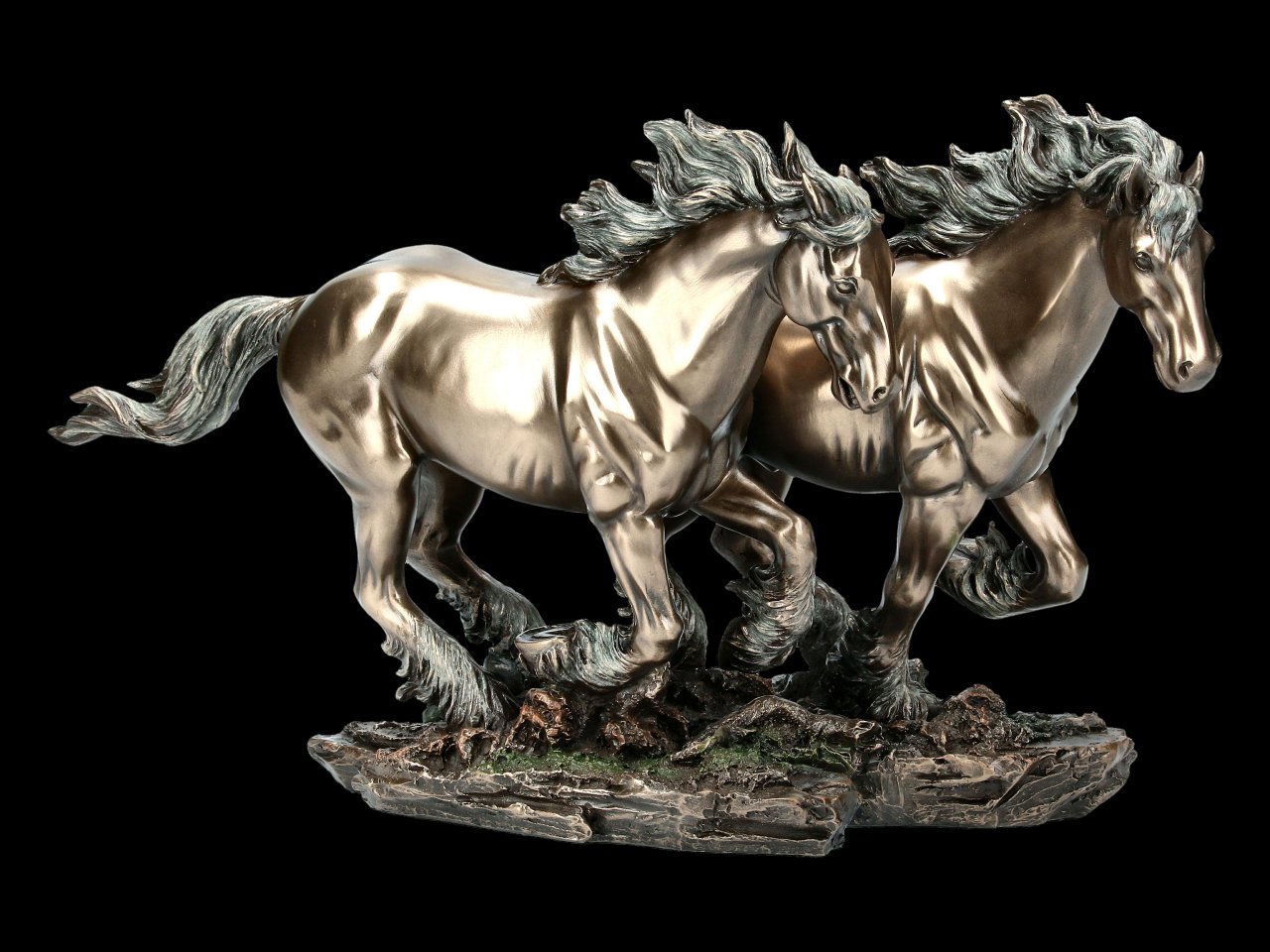 Horse Figurine - Two Galloping Horses