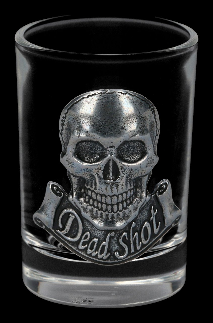 Schnapsglas mit Totenkopf - Dead Shot