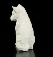 Wolfbaby Figur - weiß sitzend