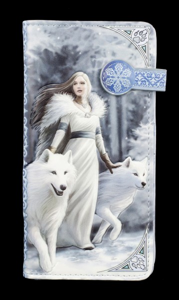 Purse with Wolves - Winter Guardians - embossed