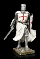 German Knight Templar Figurine with Sword and Shield