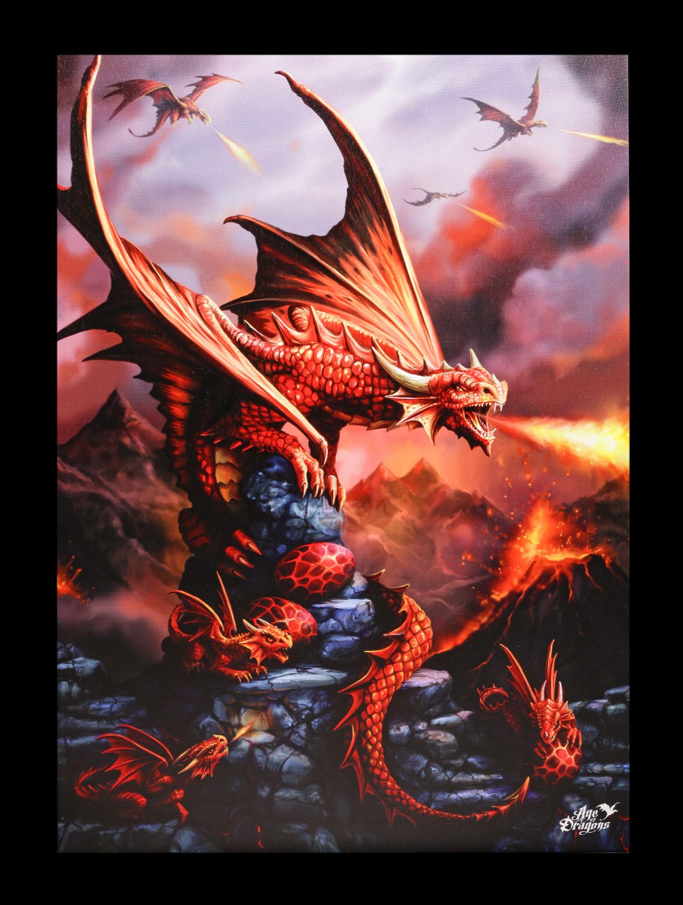 Große Leinwand Feuerdrache - Fire Dragon