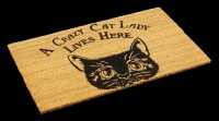 Fantasy Fußmatte mit Katze - Crazy Cat Lady